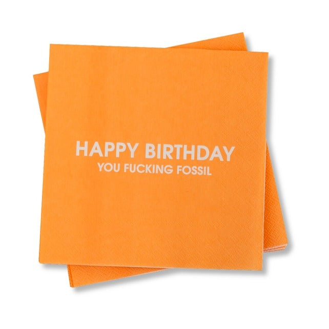 Happy Birthday Fossil Napkins