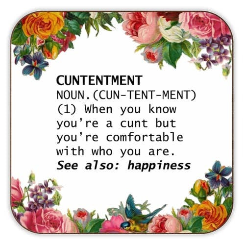 Cuntentment Coaster
