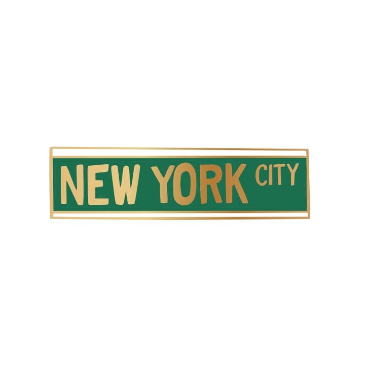 NYC Street Sign Enamel Pin