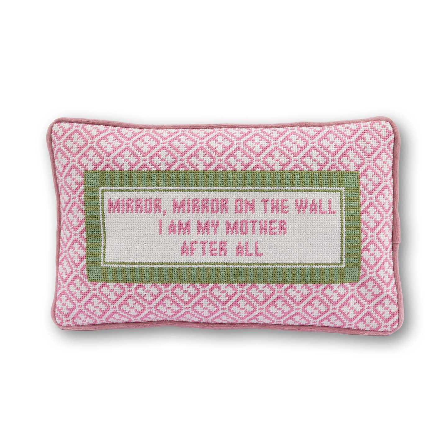 Mirror Mirror Needlepoint Pillow