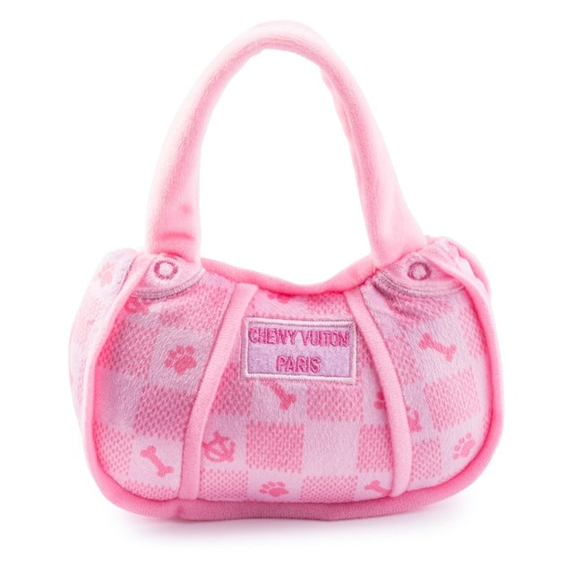 Pink Checker Chewy Vuiton Handbag Large