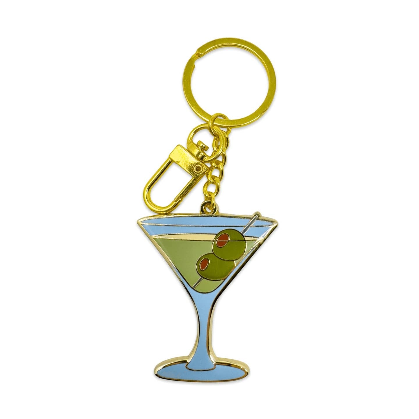 Martini Enamel Keychain