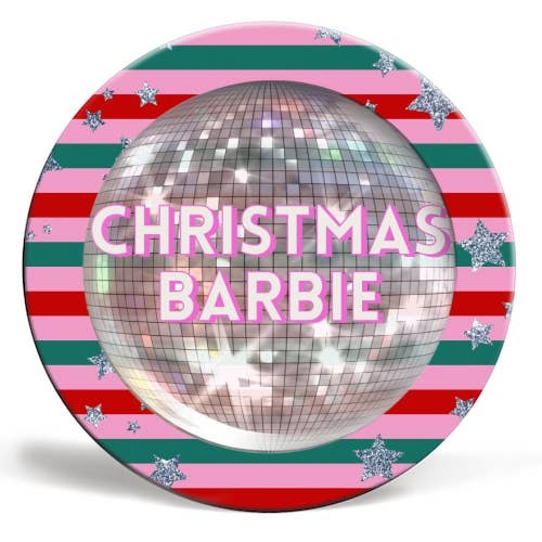 Christmas Barbie Plate