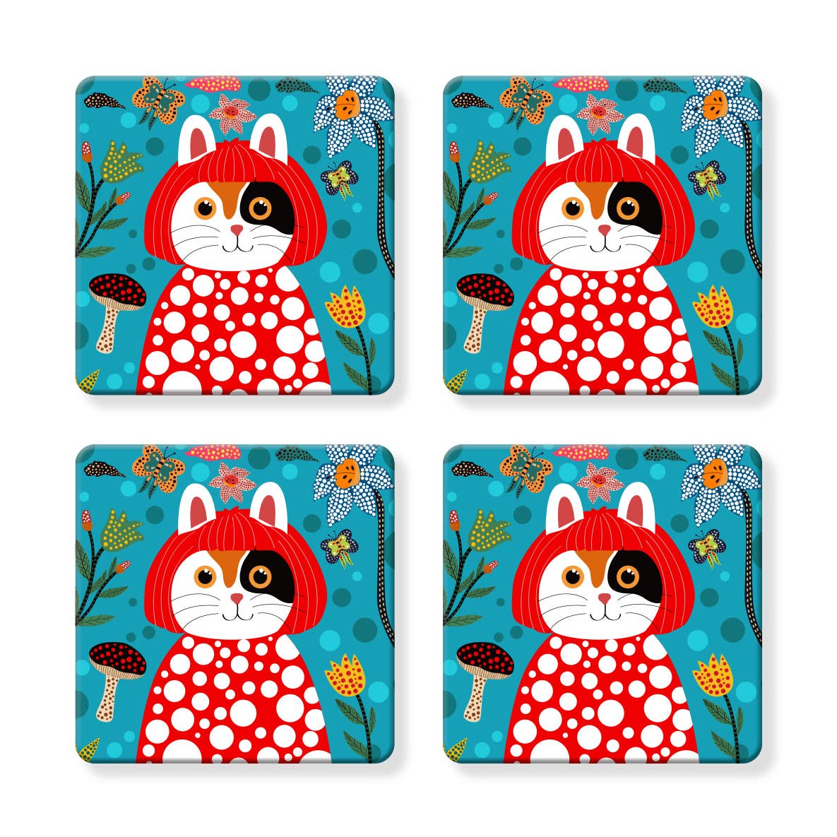 Kusameow Coasters