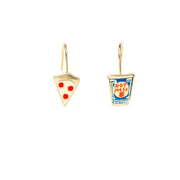 Pizza And Coffee Cup Earrings