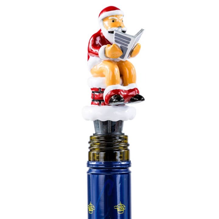 Santa Pooping Wine Stopper