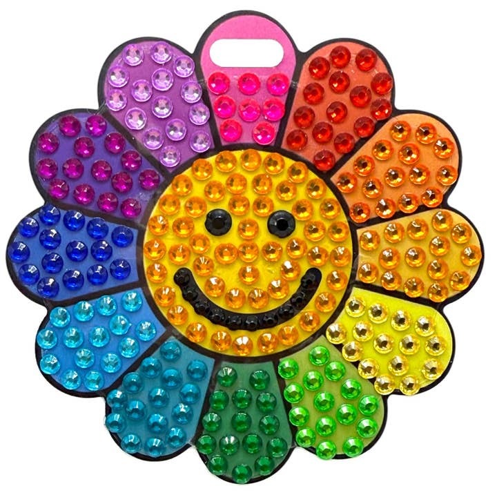 Rhinestone Flower Bag Tag