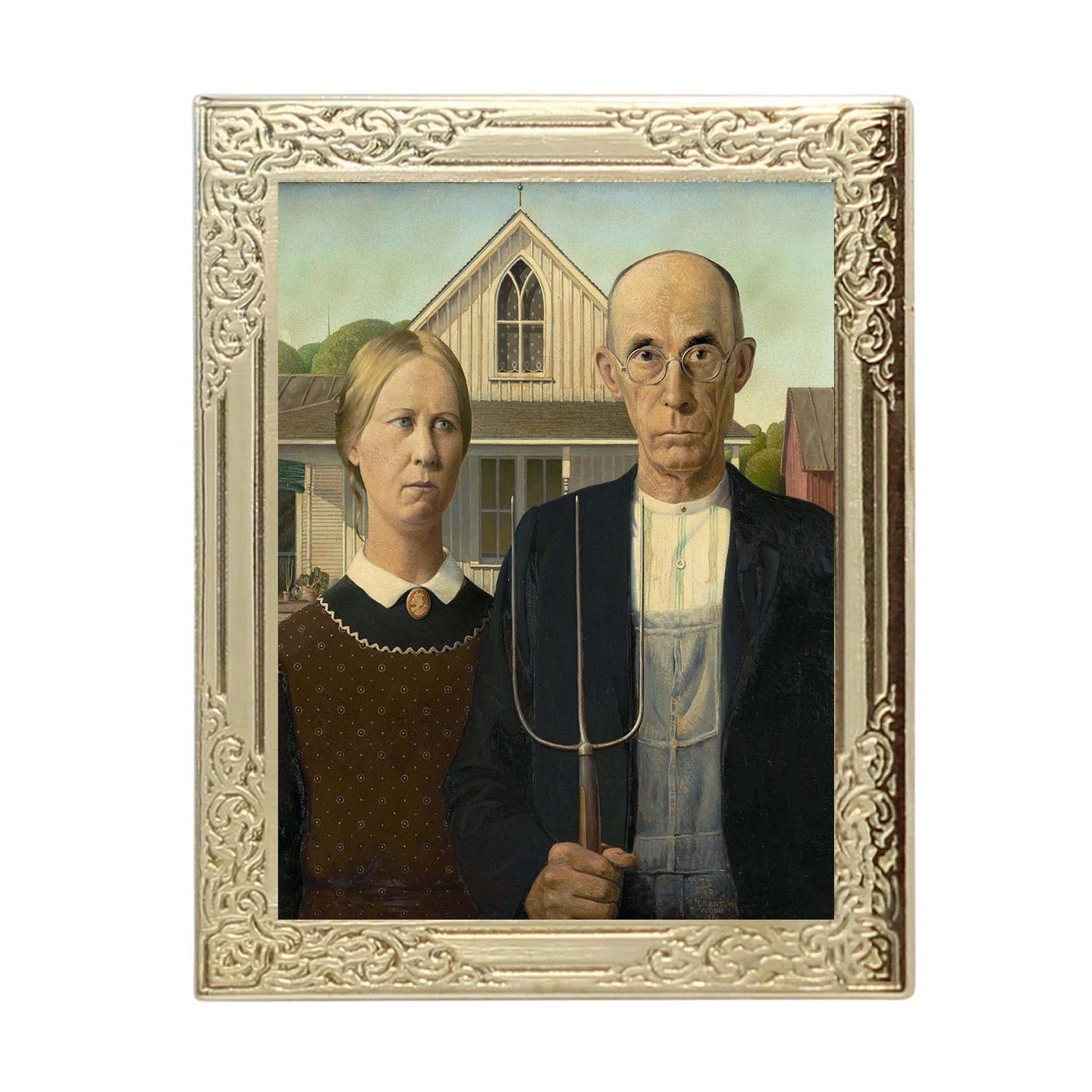 American Gothic Art Pin
