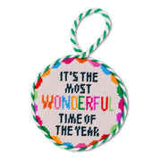 It's The Most Wonderful Time Needlepoint Ornament