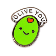Olive You Enamel Pin