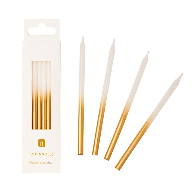 Tall Gold Candles