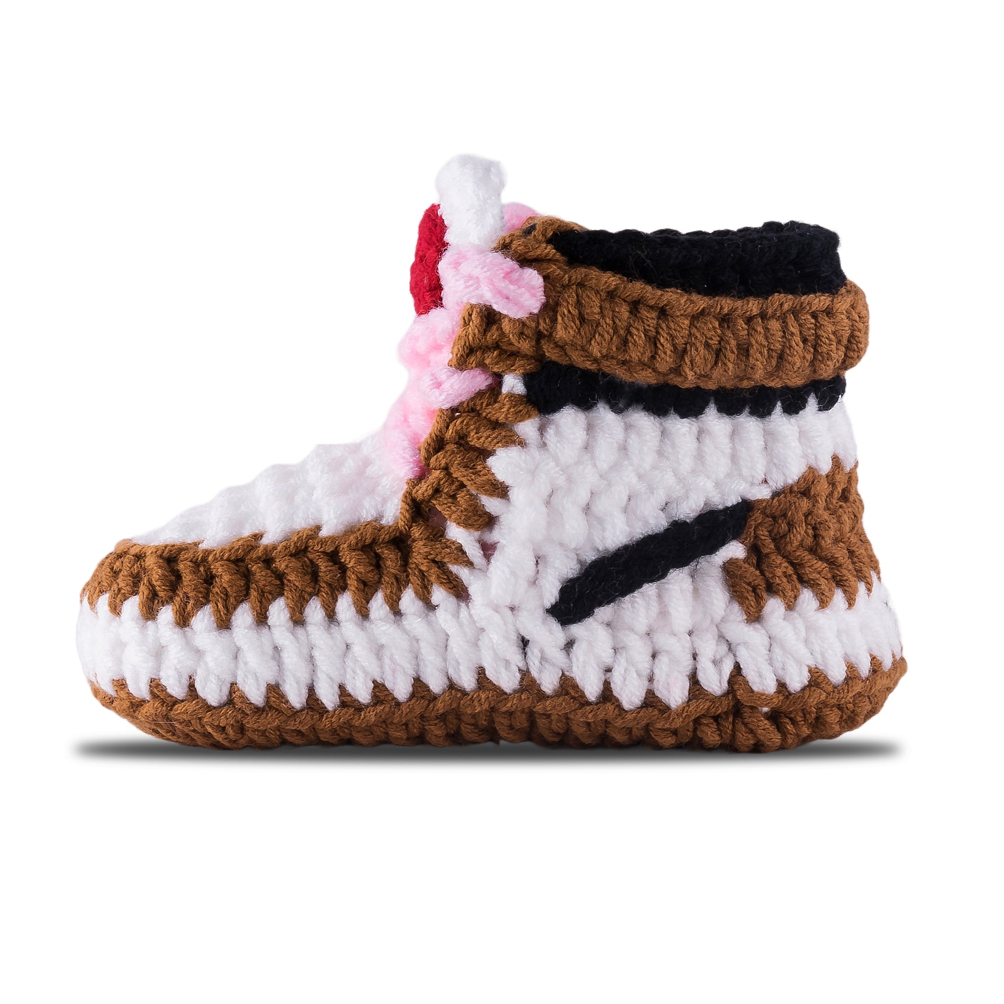 Crochet Baby Sneakers Mocha