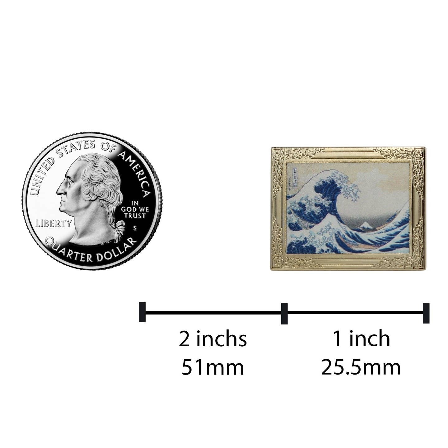 The Great Wave Art Pin