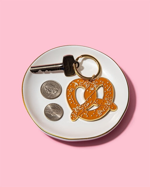 Pretzel Enamel Keychain