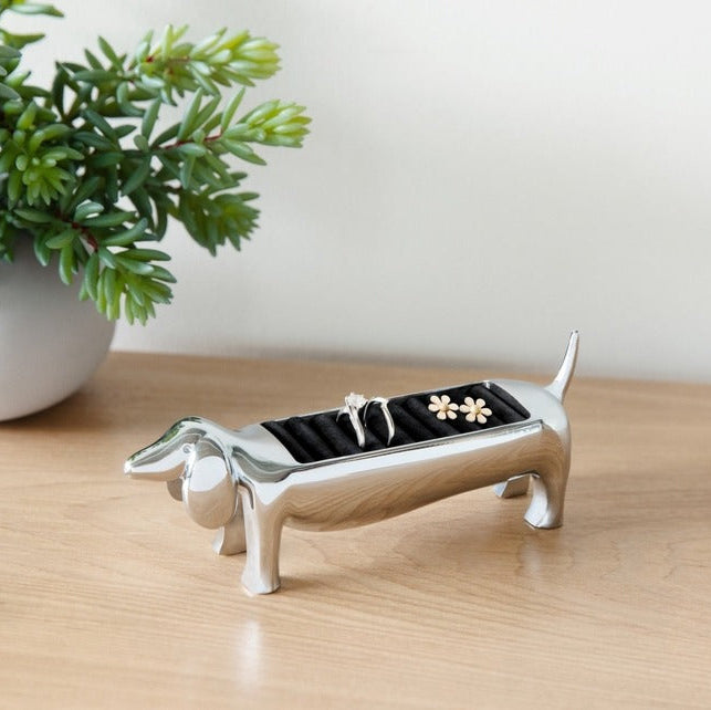 Hot Dog Ring Holder Silver