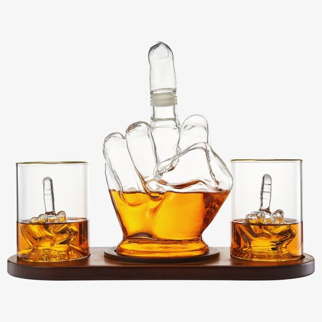 Middle Finger Decanter Set