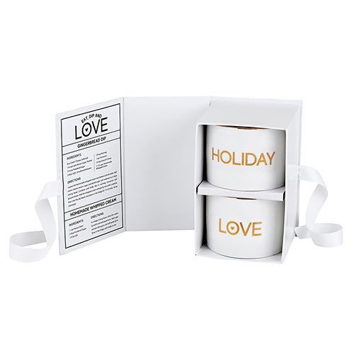 Holiday Love Dip Bowls Set