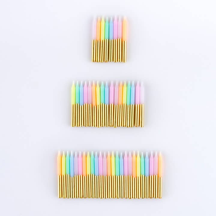 Pastel Mini Candles 50 Pack
