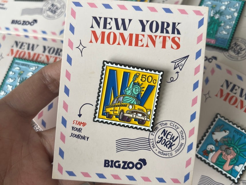Yellow Taxi Stamp Pin