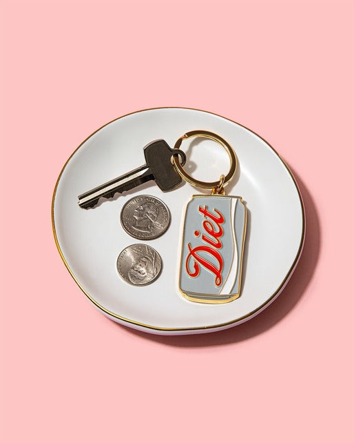 Diet Coke Enamel Keychain