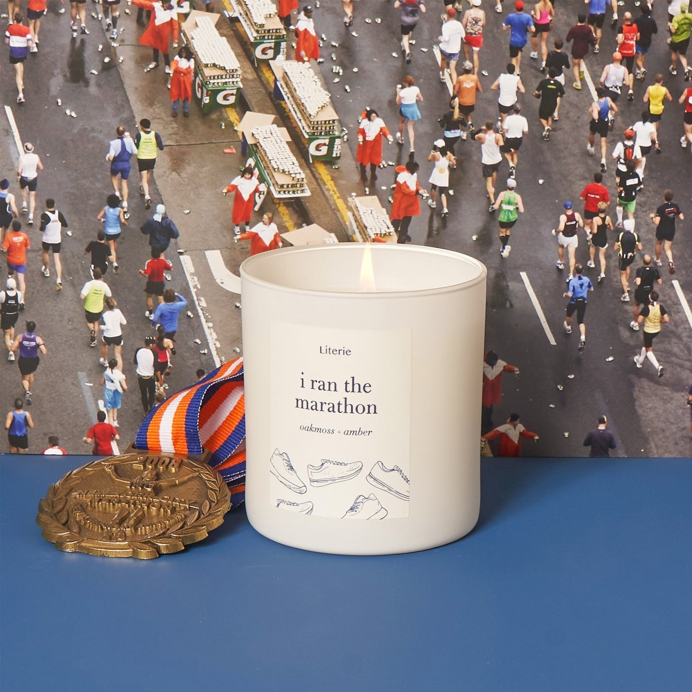 I Ran The Marathon Candle