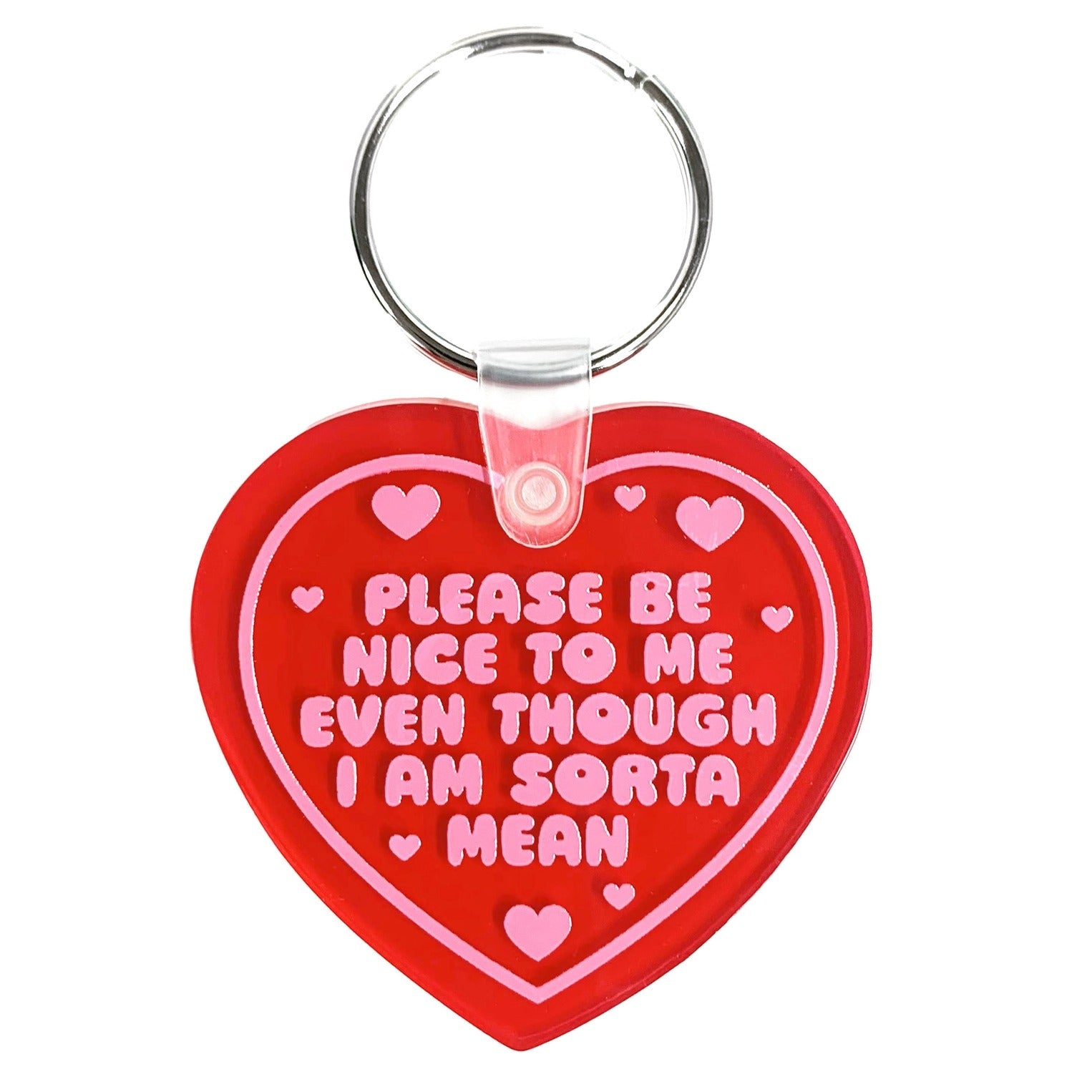 Sorta Mean Heart Keychain