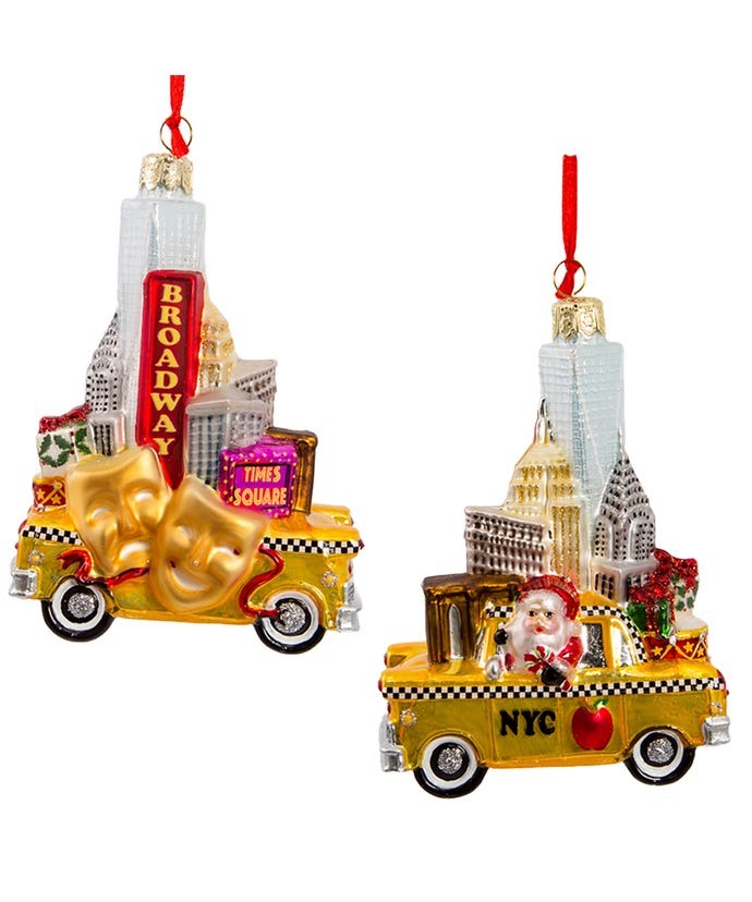 Taxi Santa Ornament