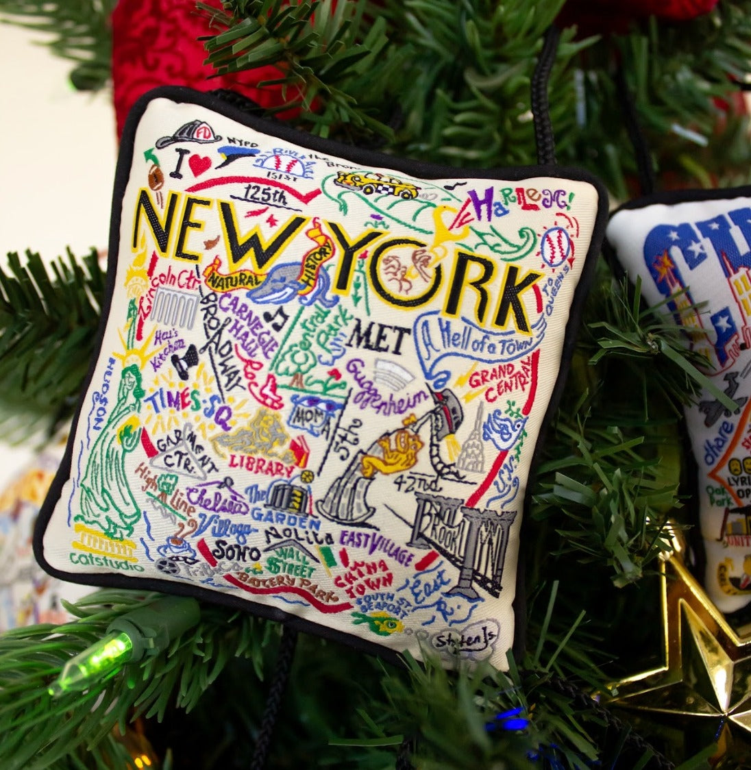 New York City Mini Pillow Ornament