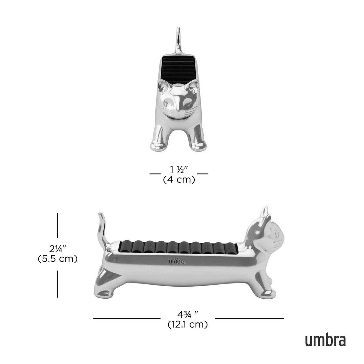 Ali Cat Ring Holder Silver