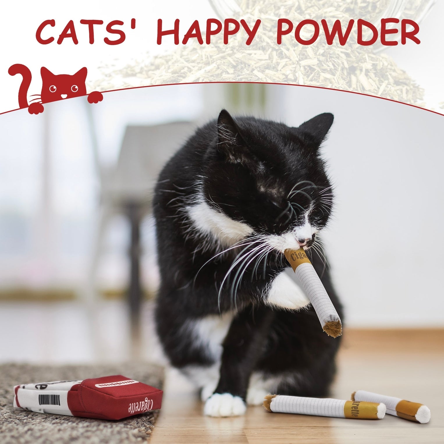 Cigarette Cat Toy