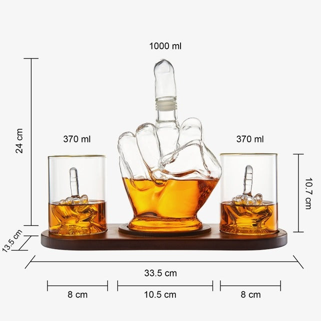 Middle Finger Decanter Set