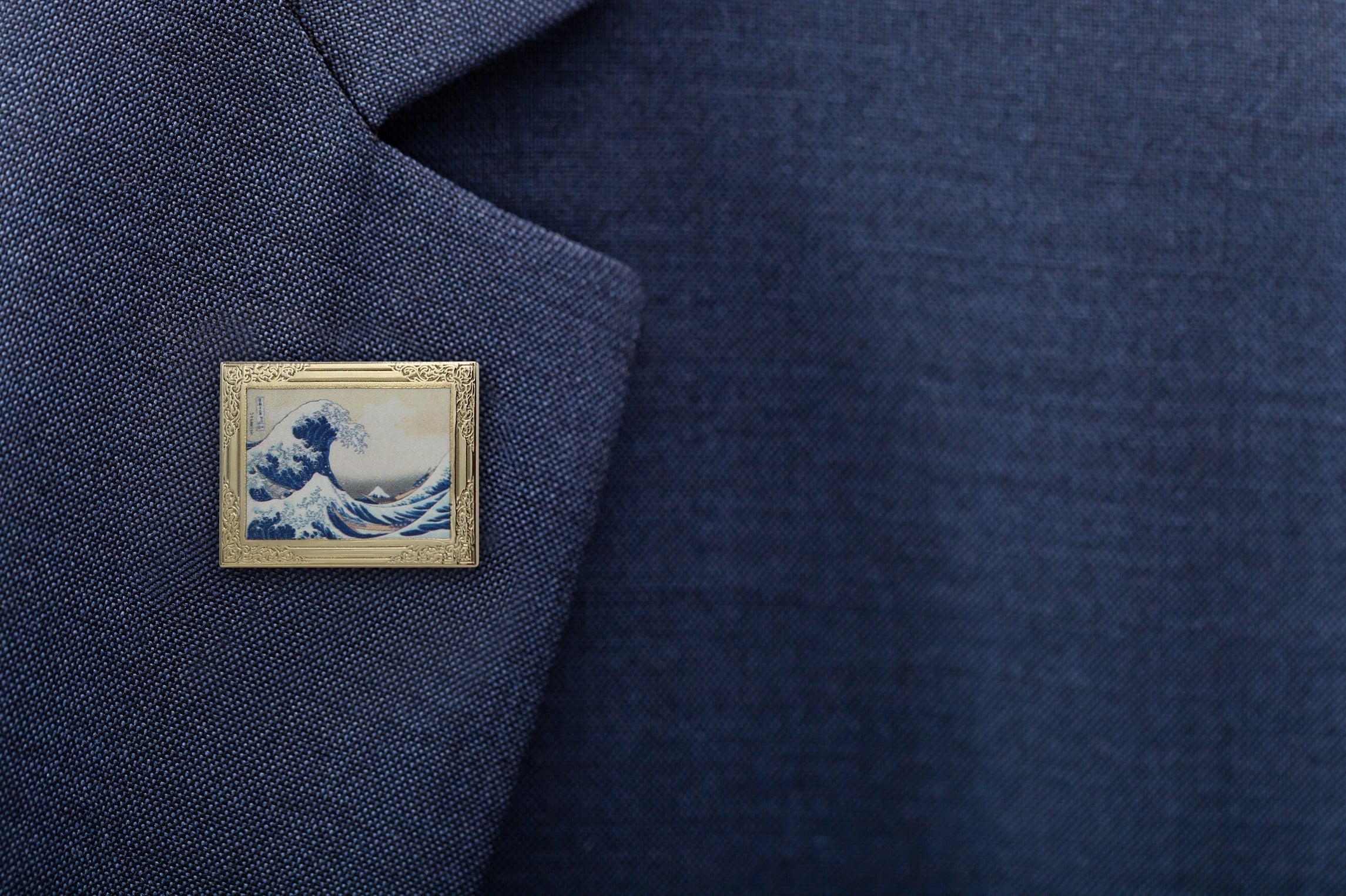 The Great Wave Art Pin
