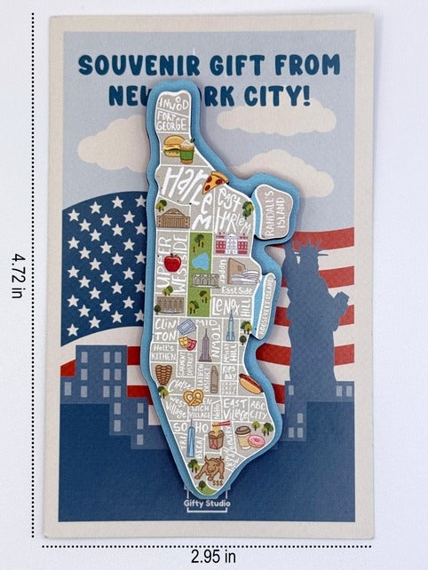 Manhattan Map Magnet