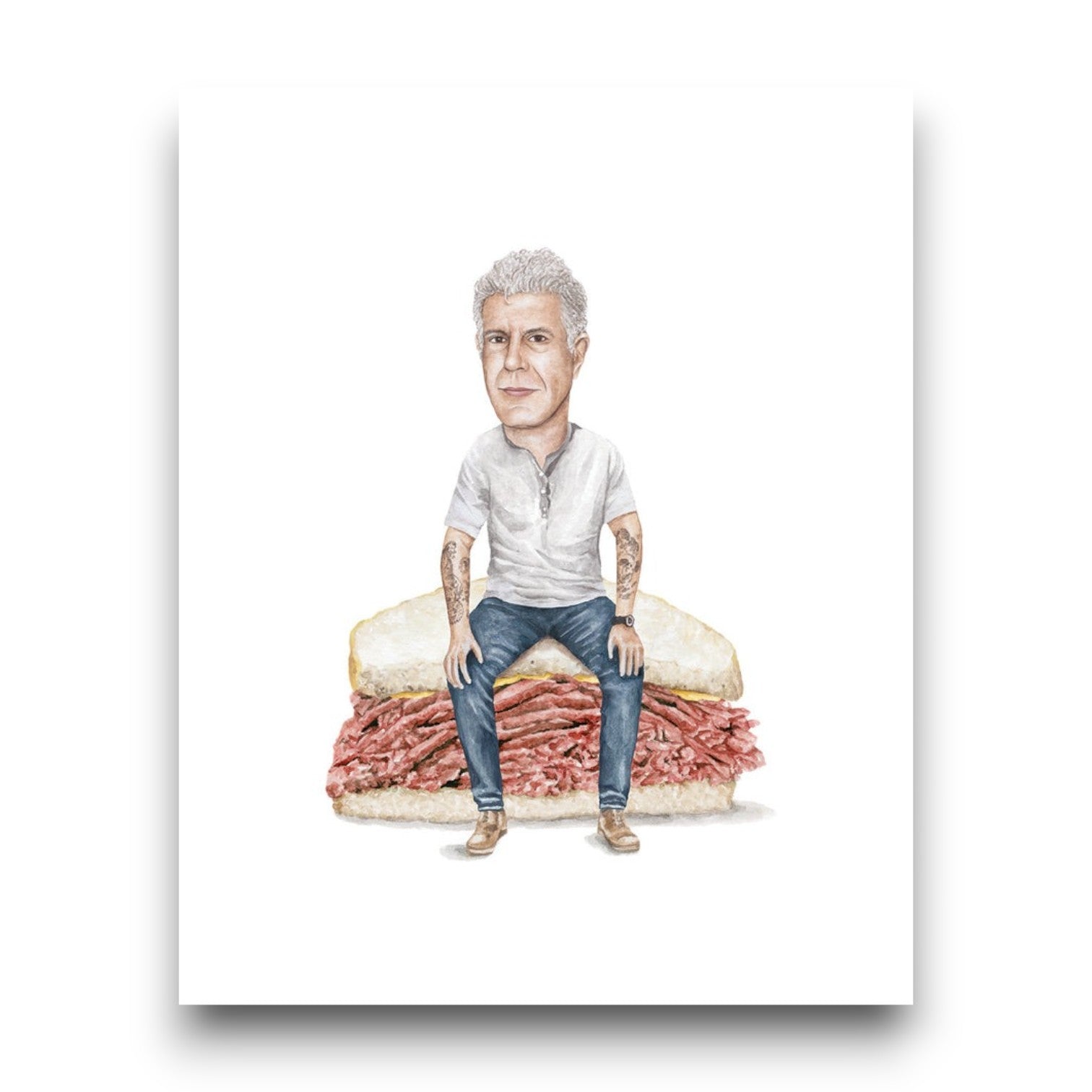 Anthony Bourdain On Sandwich Print