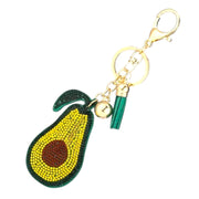 Rhinestone Avocado Keychain