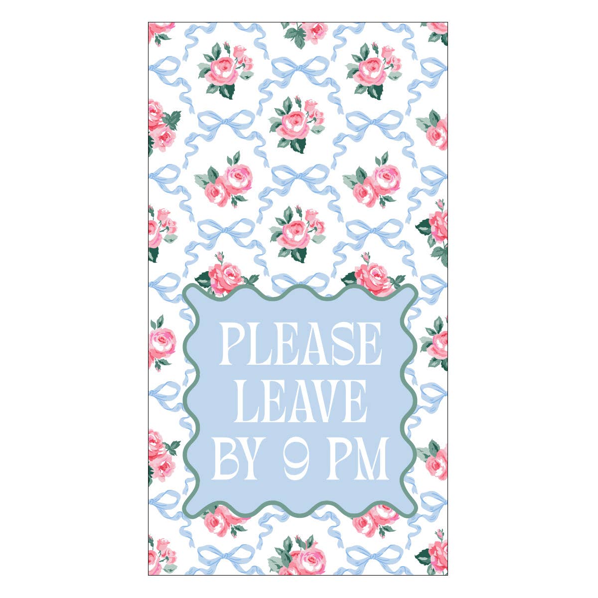 Please Leave By 9 Guest Towel