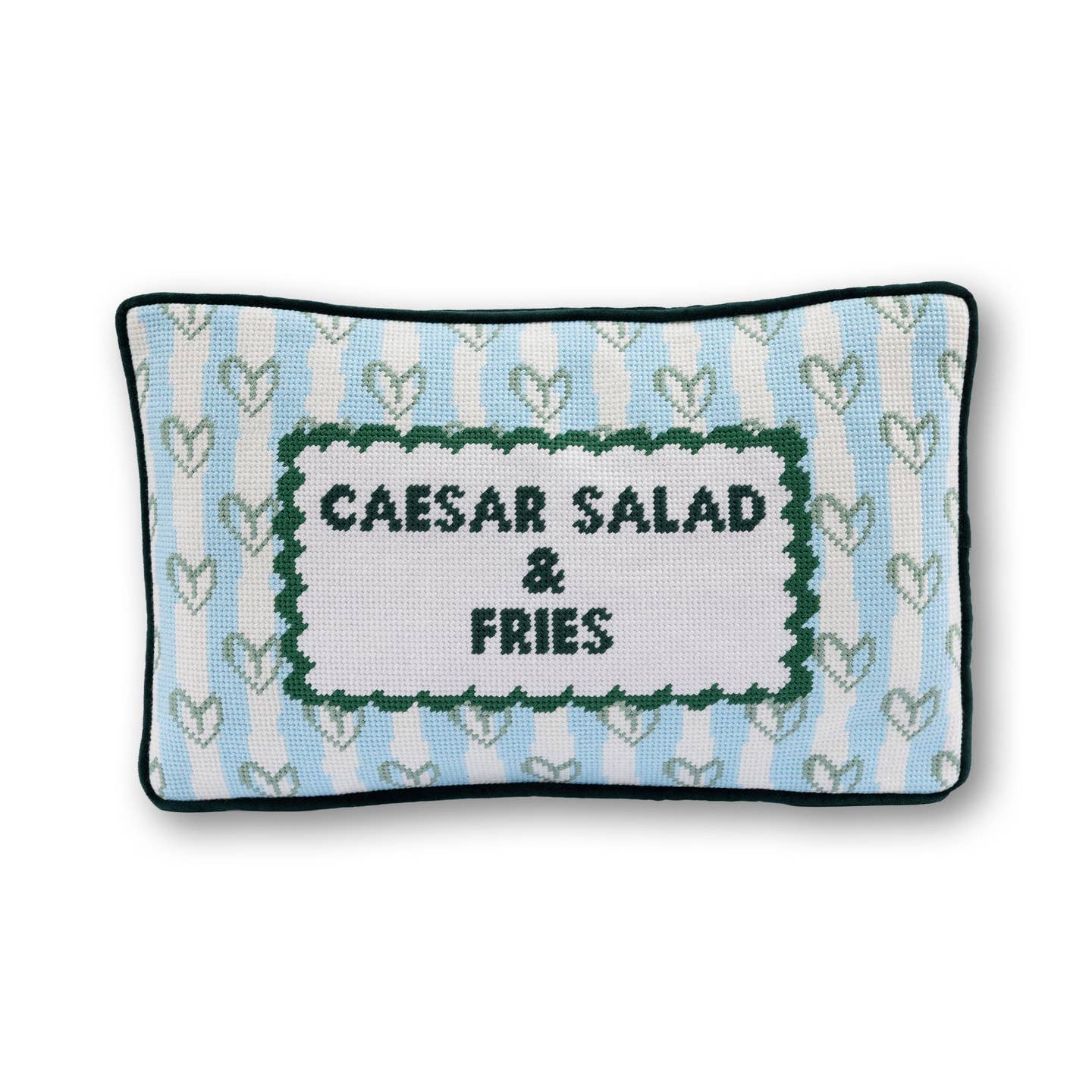 Caesar Salad Needlepoint Pillow
