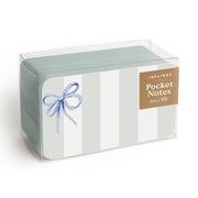 Blue Bow Stripee Pocket Notes