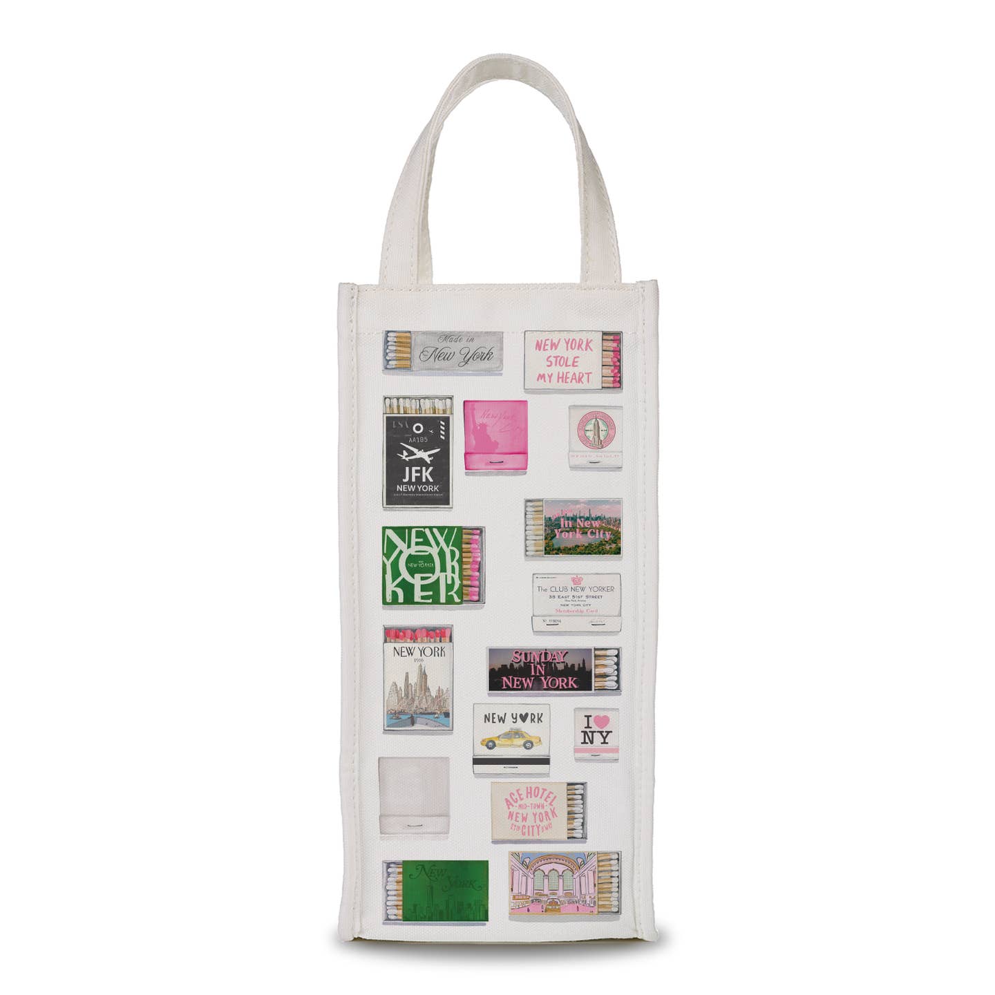 NY Matches Wine Bag