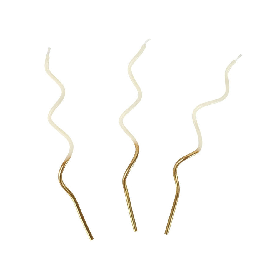 Tall Gold Twist Candles