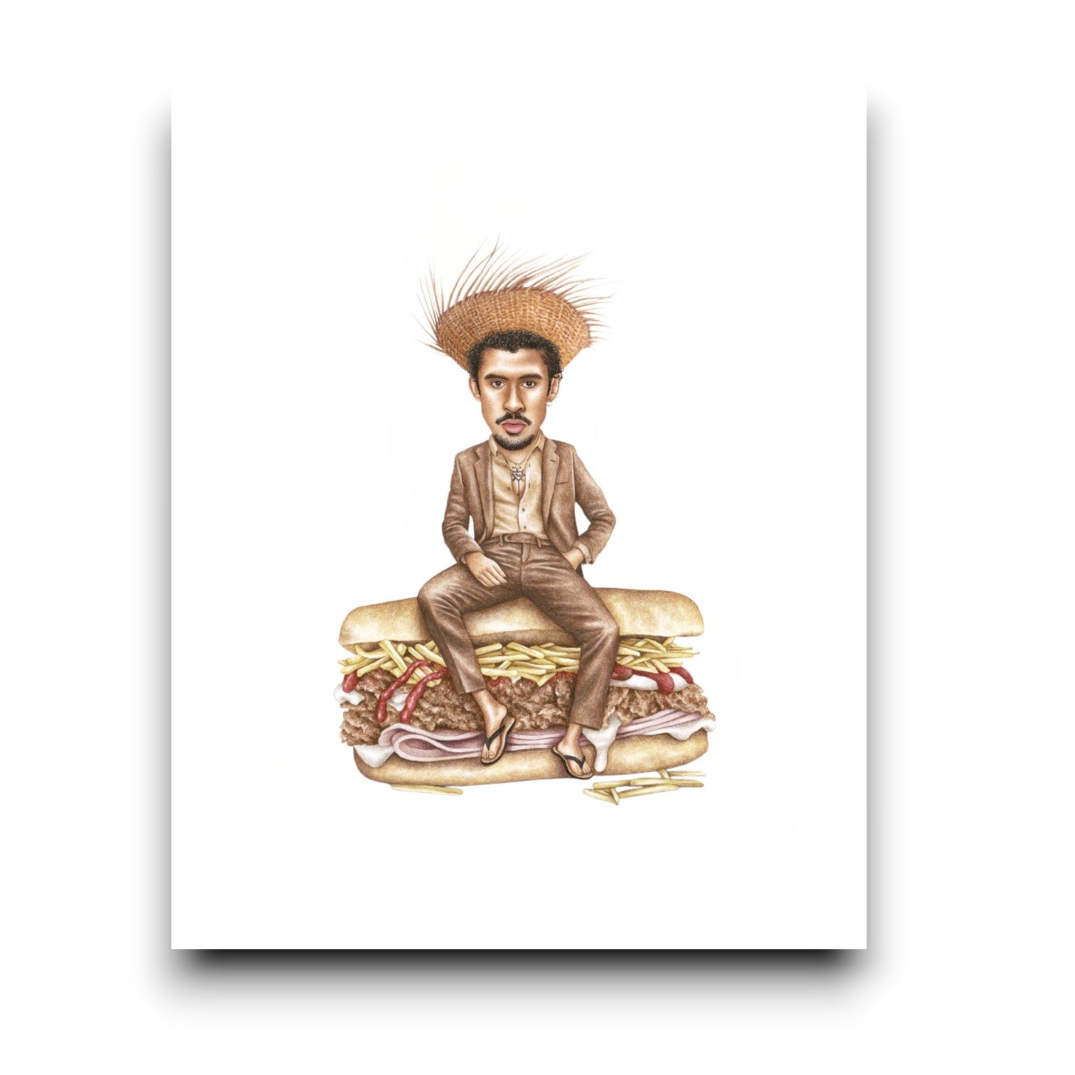 Bad Bunny Super Bowl On Sandwich Art Print