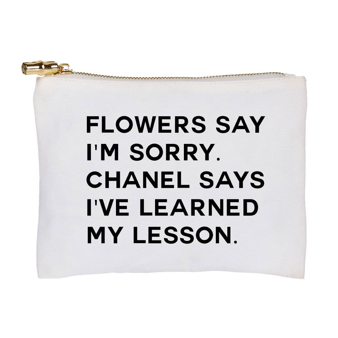 Flowers Say I'm Sorry Zip Pouch Small