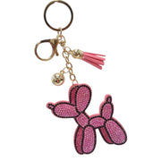Rhinestone Balloon Dog Keychain