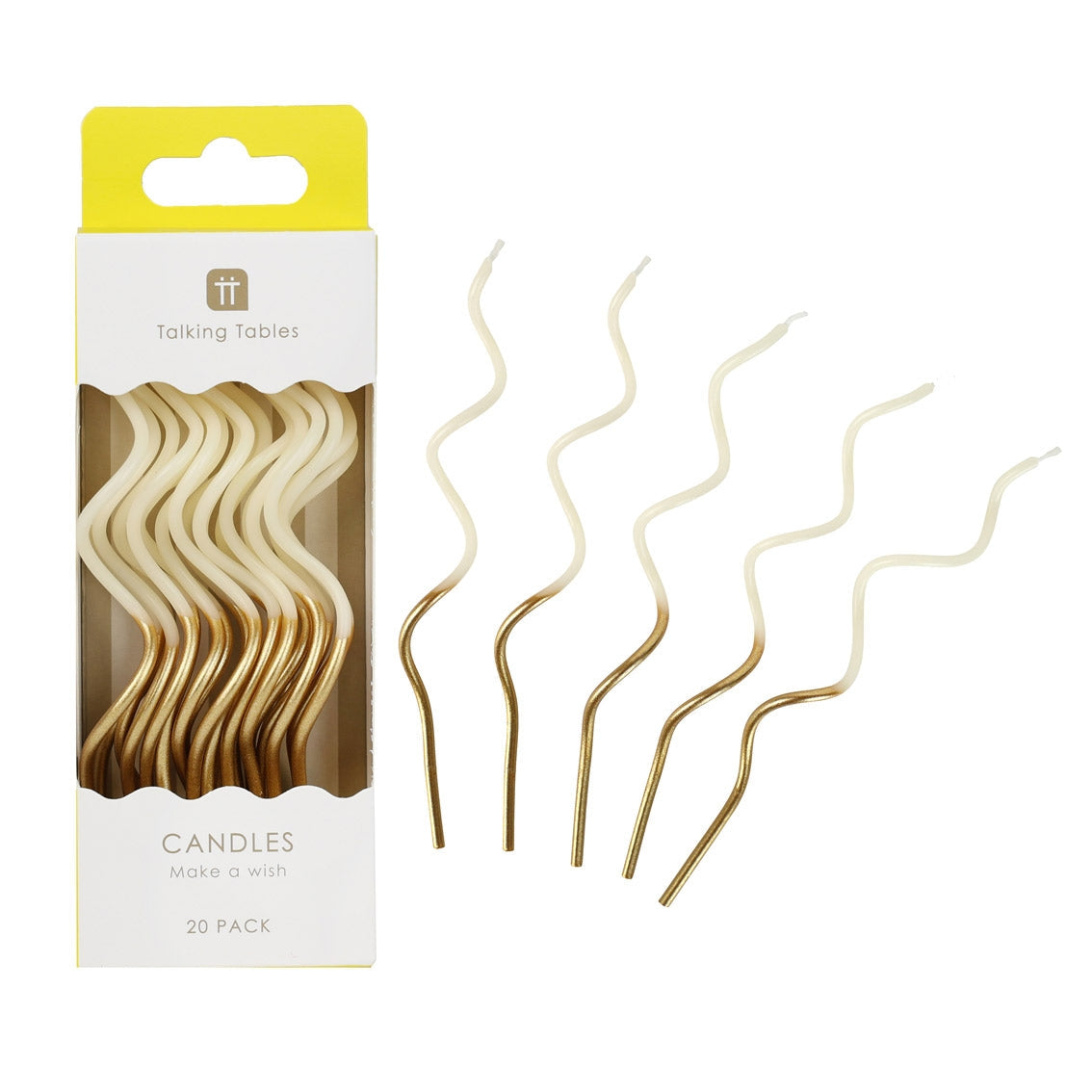 Tall Gold Twist Candles