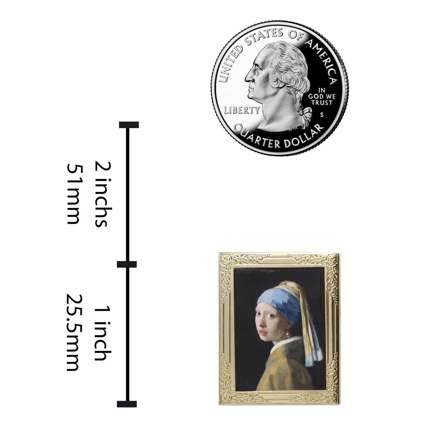 Girl With A Pear Earring Art Pin