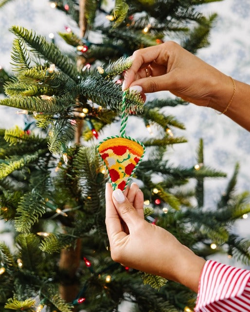 Pizza Needlepoint Ornament