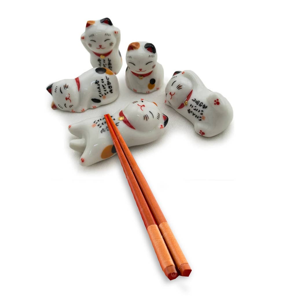 Lucky Cat Chopstick Holders