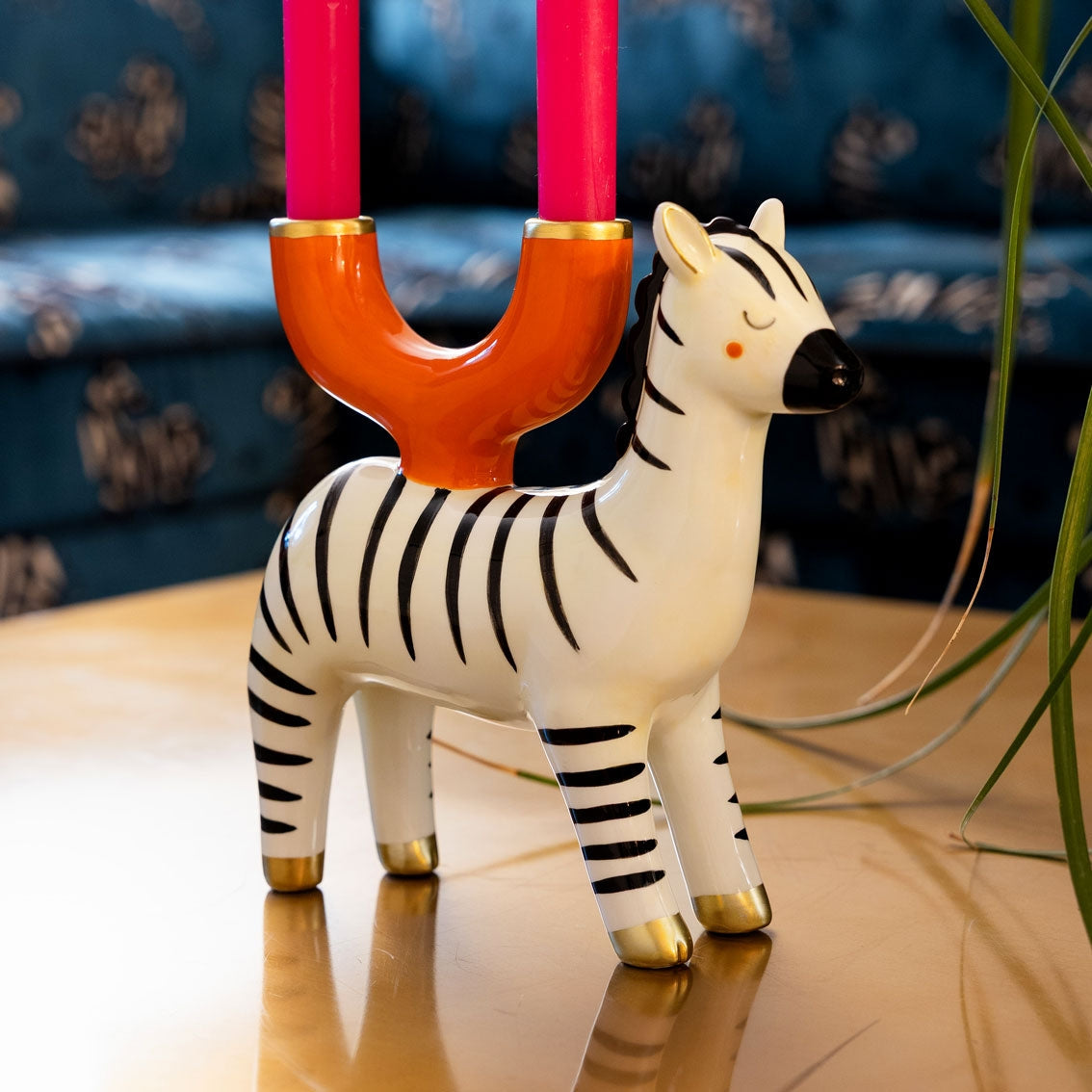 Zebra Candle Holder