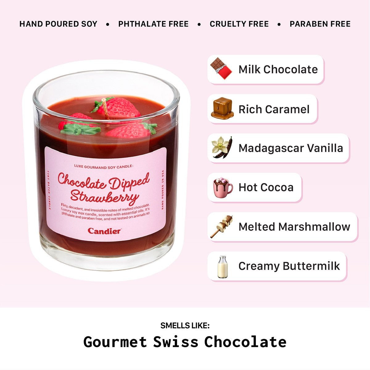 Chocolate Dipped Strawberry Candle
