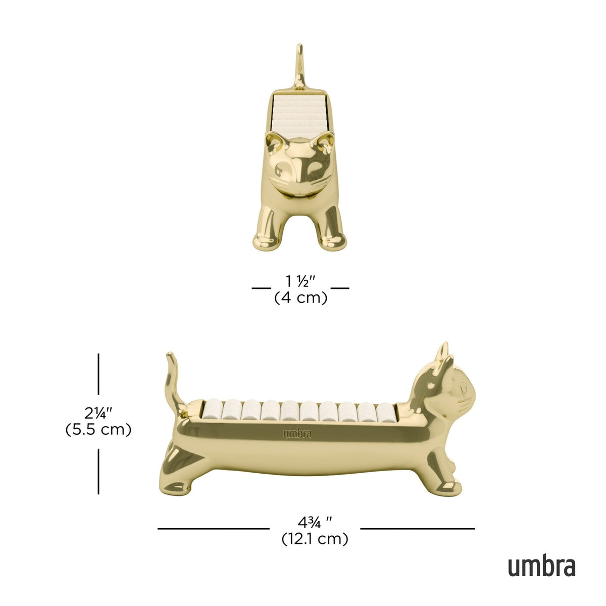 Ali Cat Ring Holder Gold